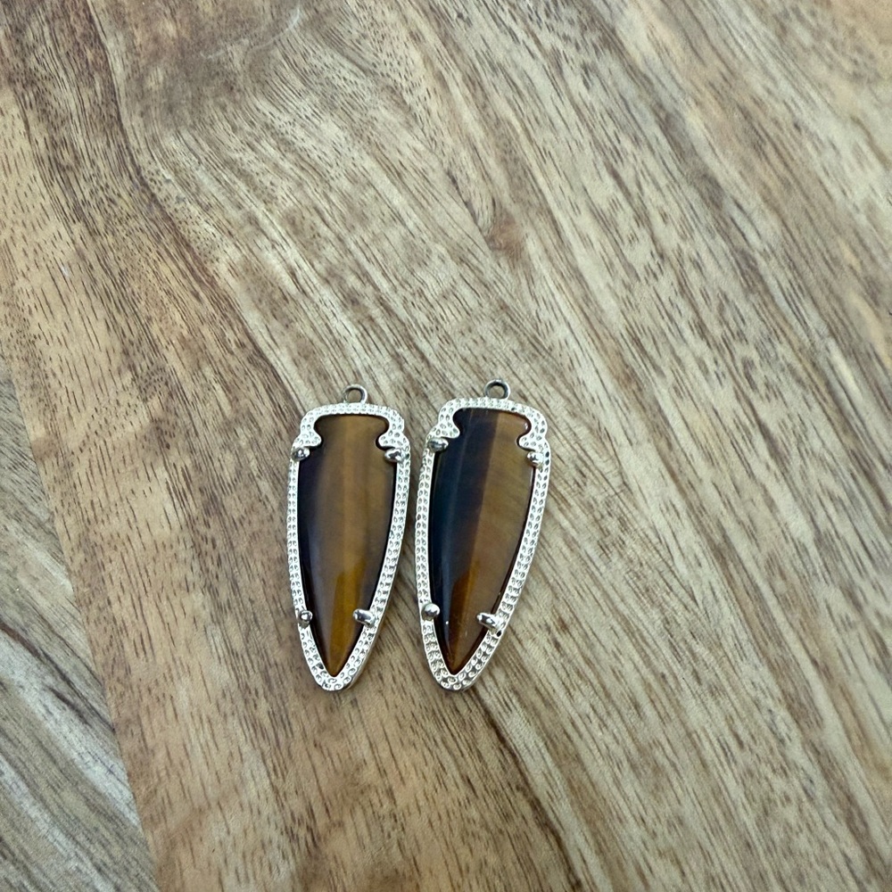 Kendra Scott Brown and Silver Earrings